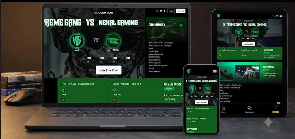Gaming website preview