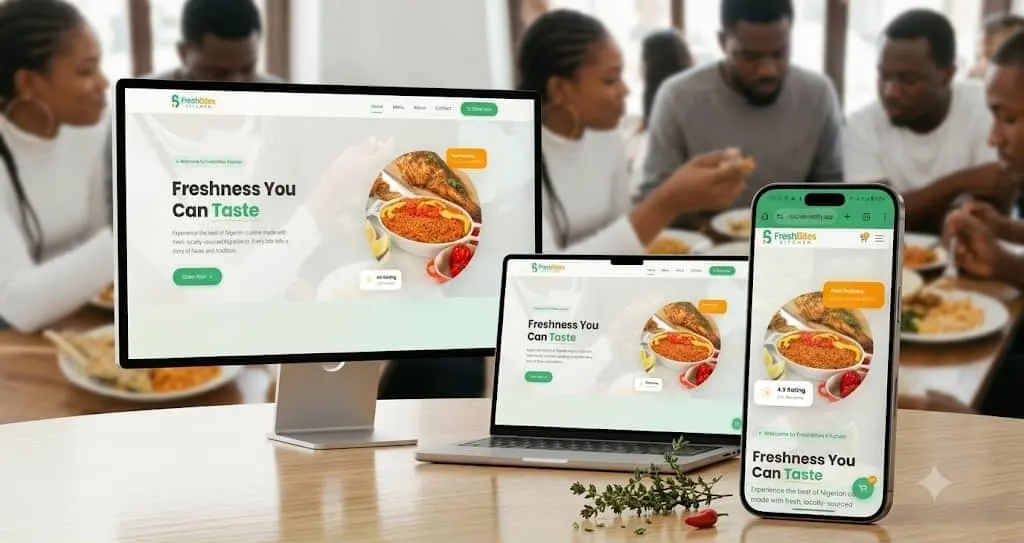 Restaurant website preview